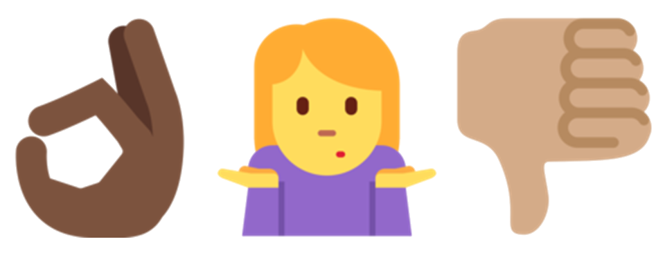 Evaluating Websites: Okay, Shrug and Thumb-Down Emojis